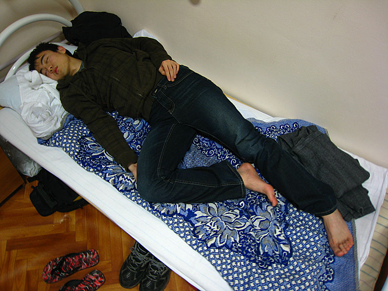 Dian takes a powernap. One might assume with all these sleeping students that I might be some kind of sleep stalker. On the contrary, I just coincidentally walk in on people when they're passed out, and then go back to grab my camera.