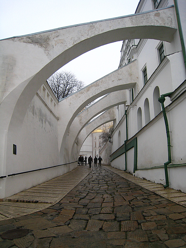 These amazing buttresses separated the outer and inner walls of the upper Lavra.