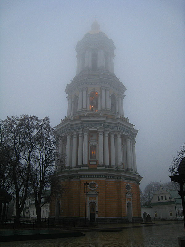 It even had a bell tower that seemed to diminish the one at Sofia's earlier. But that could have been an effect of the fog.