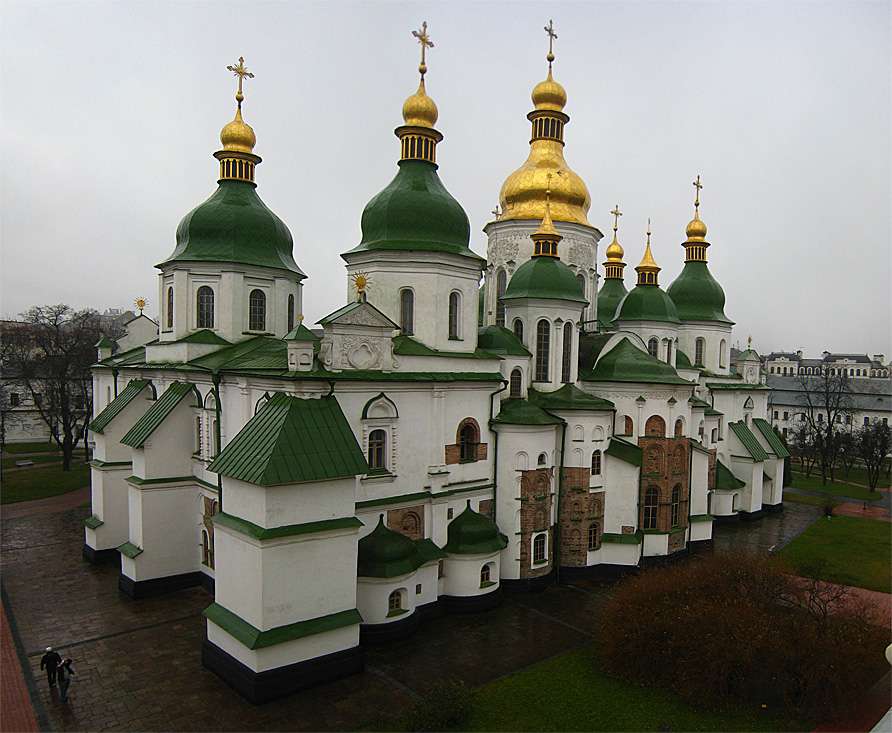 From the first level of the tower I looked back into the grounds and got Sofia's Cathedral.