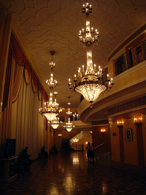 Up the first set of stairs to the inner lobby.