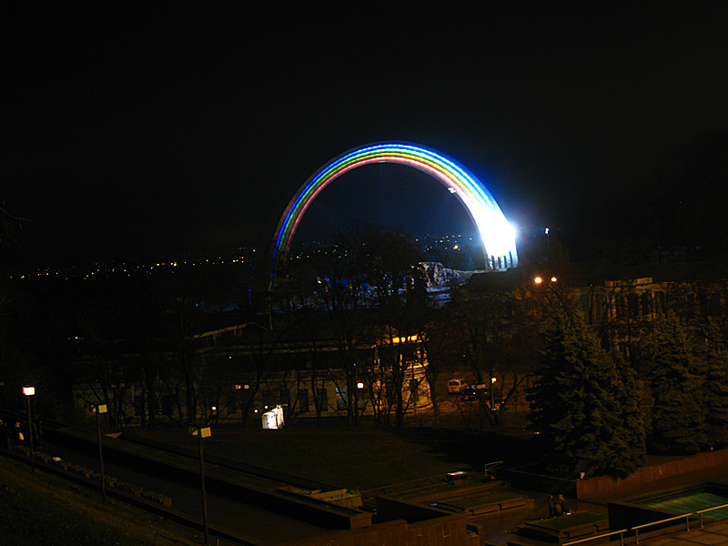 Arch at night