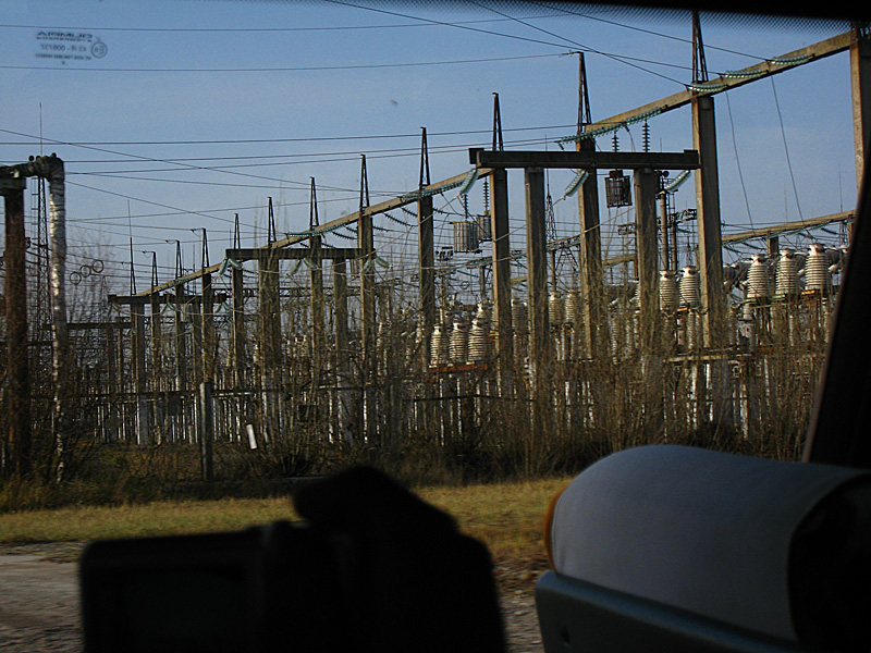 A field of power lines.
