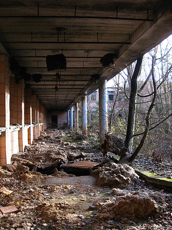 The inner quad, which is naturally outdoors.