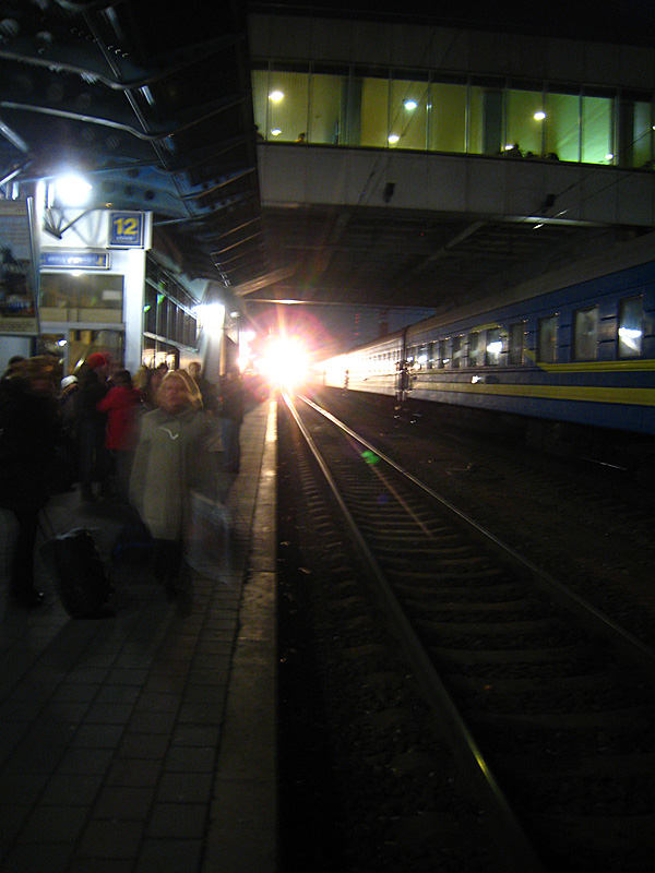 Our train arriving. It whistled at me.