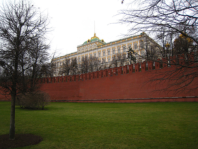 The Kremlin, hiding behind the walls.