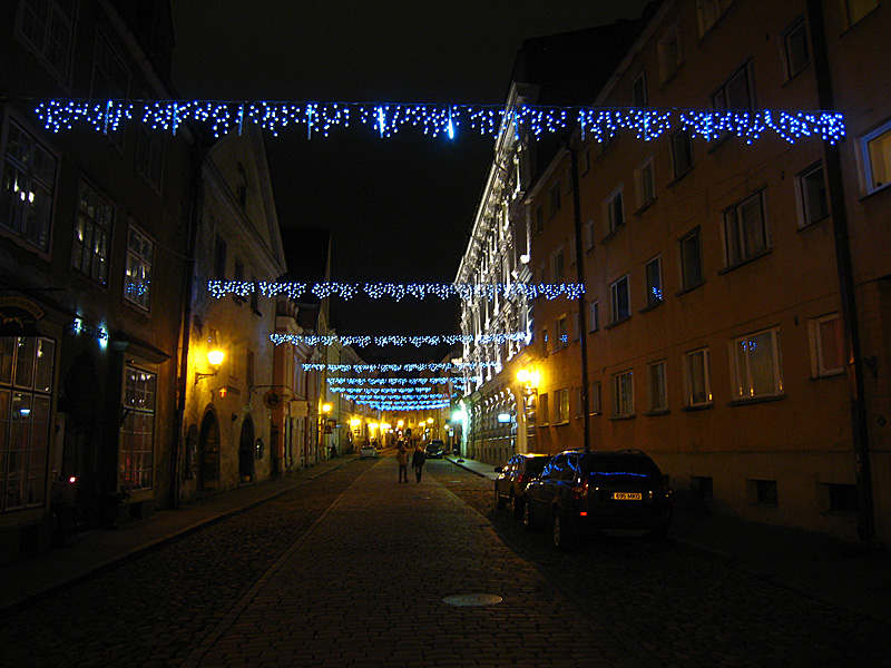 Beautiful streets at night, but nobody to enjoy them.
