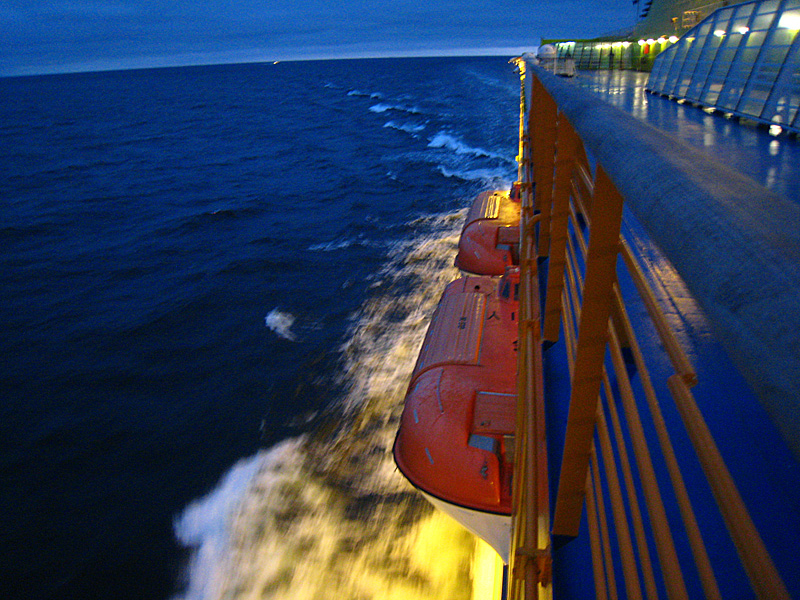And off, we were on our way to Helsinki. It was really windy above deck and pretty cold so I only stayed out here for a little bit.