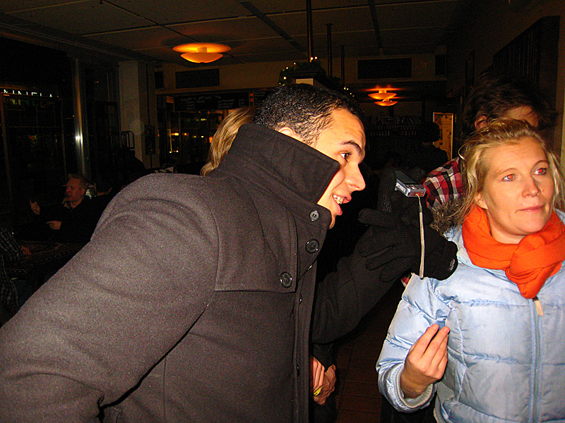 Tiego, one of Kalevi's friends, and everyone in the first bar.